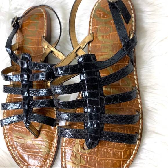 NEW Sam Edelman black Hamilton flat sandals - Picture 2 of 5